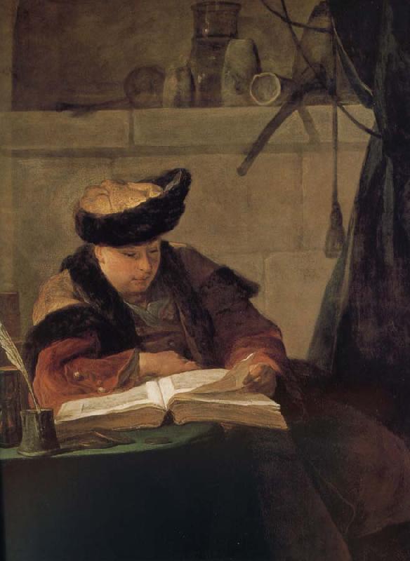 Jean Baptiste Simeon Chardin Reading philosopher oil painting image